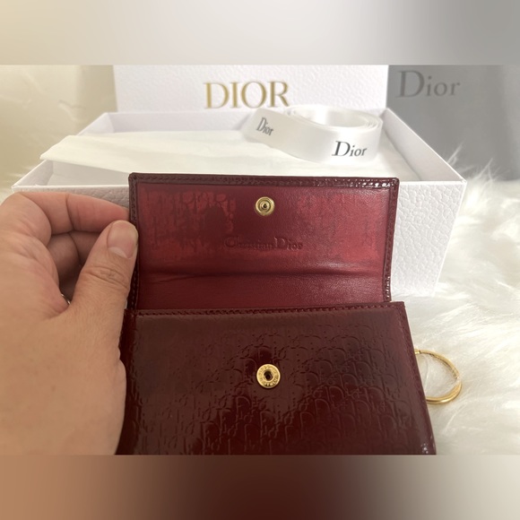 🔥Full Set🔥 Christian Dior Patent Leather Card Holder / Key Cles - Picture 4 of 11